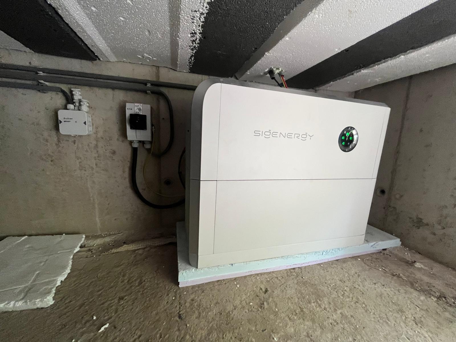 Sigenergy thuisbatterij compacte plaatsing